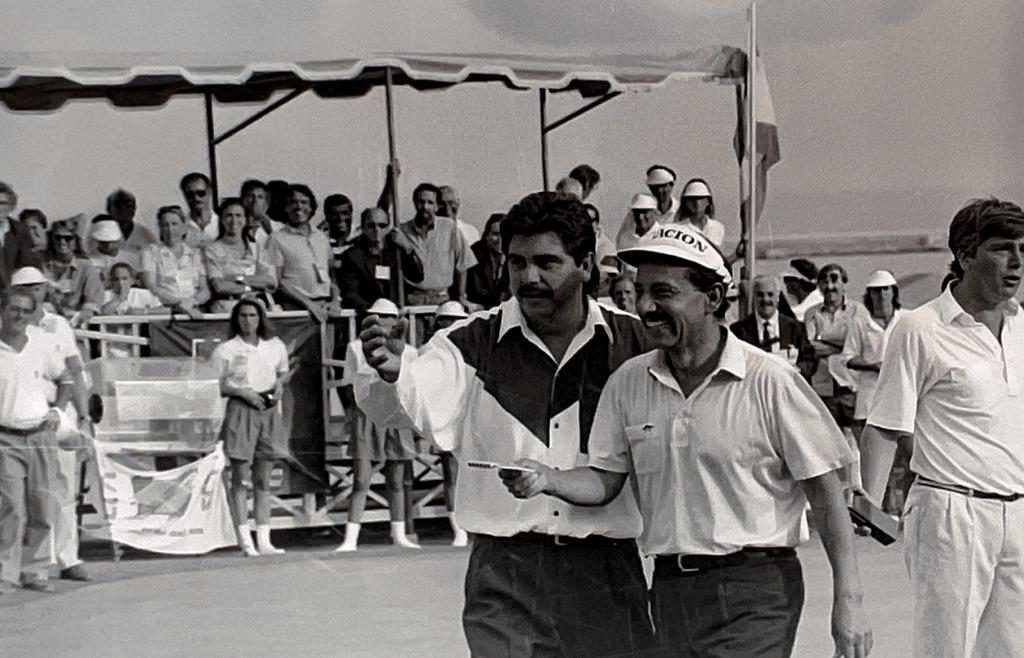 Eduardo Romero junto a Vicente Fernández en un torneo en Mar del Plata.