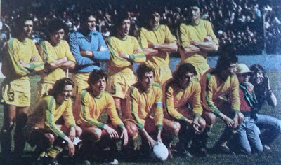 Formación del Aldosivi de 1976. El equipo de Saba tuvo un gran arranque de campeonato en el Nacional de ese año.