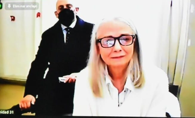 Silvia Capossiello siguió el juicio desde el Penal de Ezeiza.