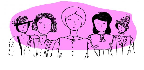 Los volúmenes dedicados a Juana Manso, Rosa Guerra y Emily Dickinson están ilustrados por Carolina Bergese (IG @caromask), quien además es profesora e investigadora en la UNMdP.