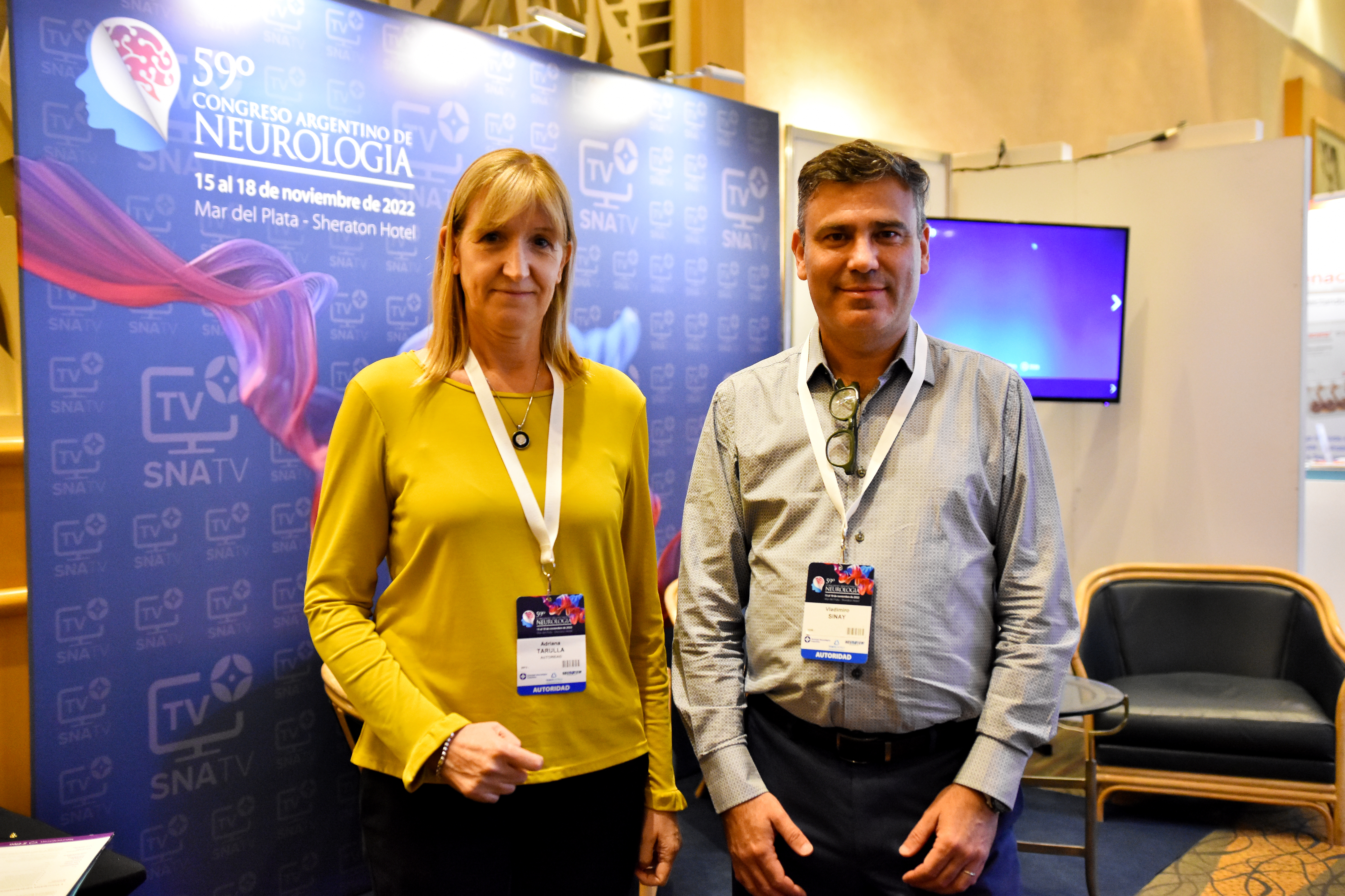 The Chair Of The Scientific Committee Of The Congress, Adriana Tarulla, And Its Vice-Chairman, Vladimiro Caine. 