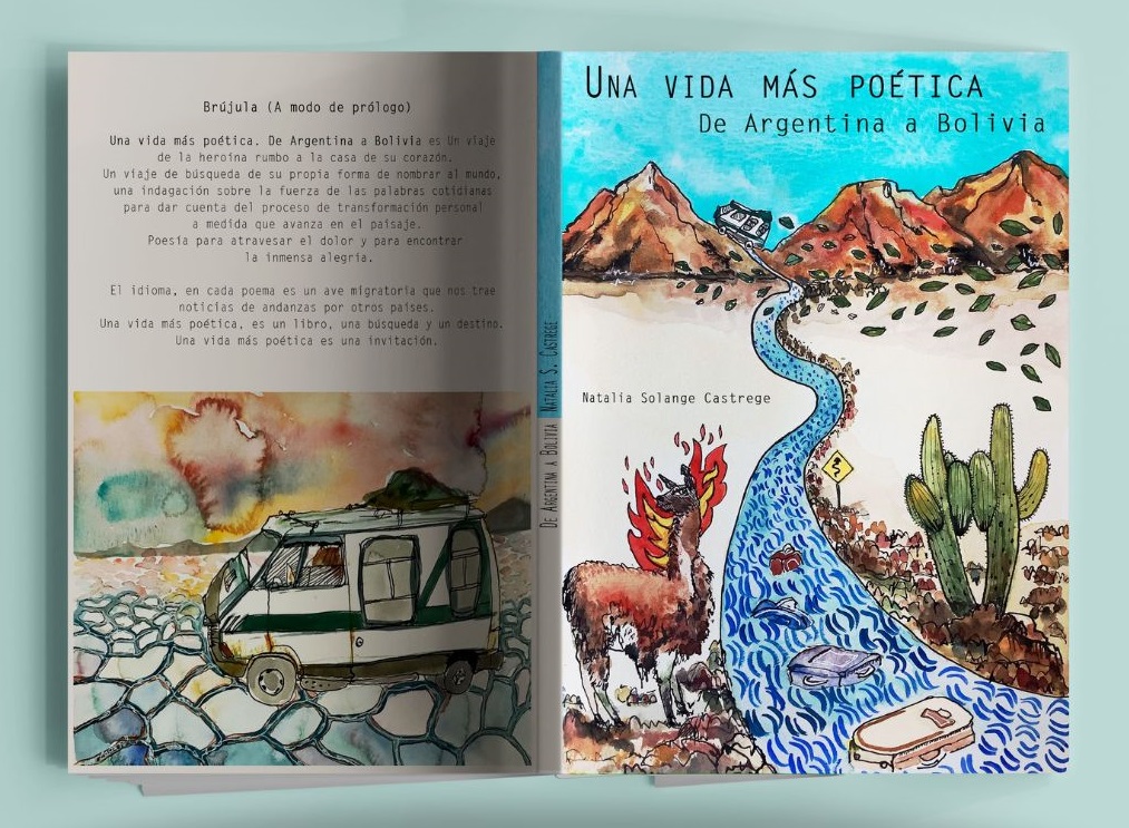 Tapa y contratapa de la edición del libro de la marplatense Natalia Castrege. 