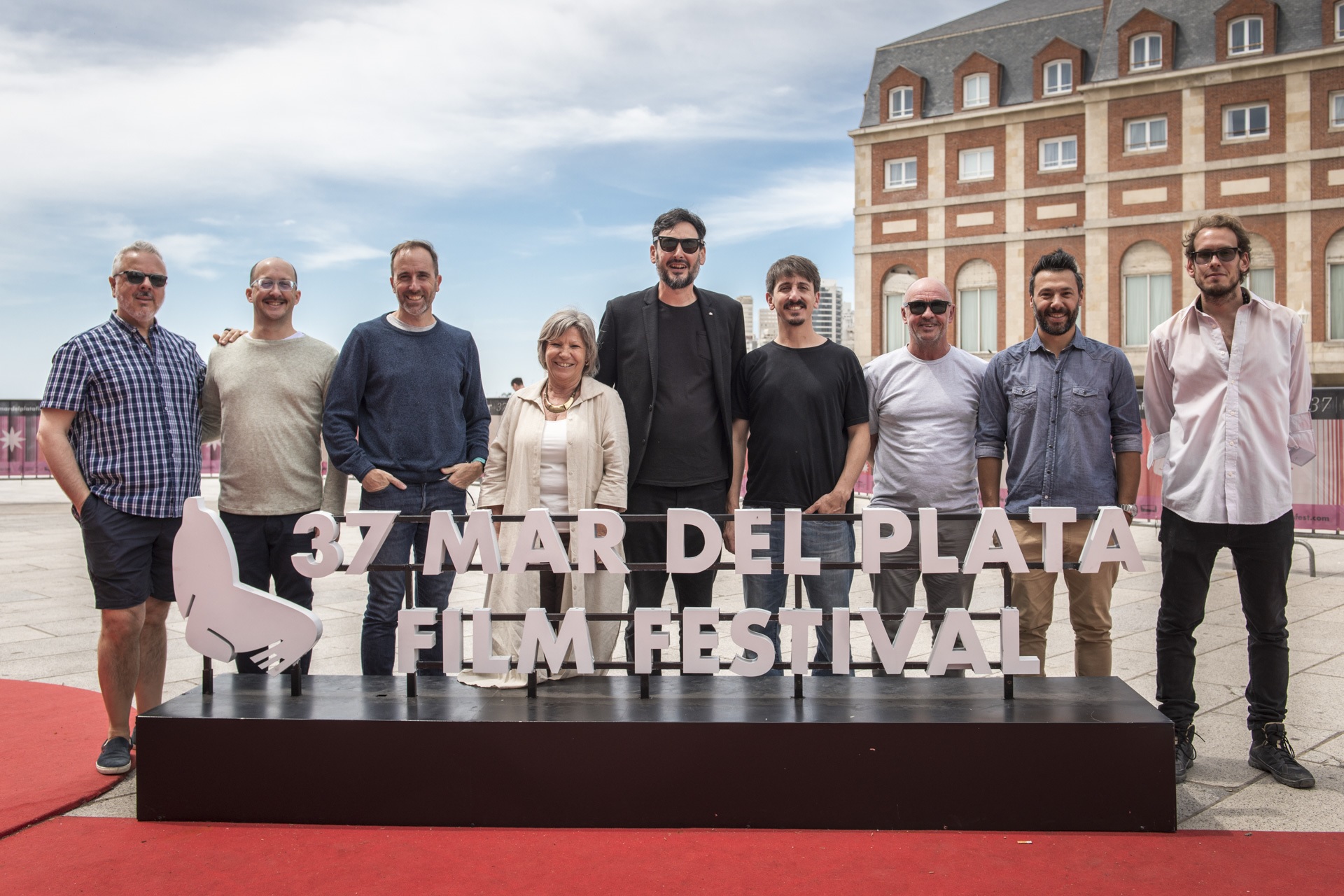 El equipo de la película, en el Festival Internacional de Cine de Mar del Plata. 