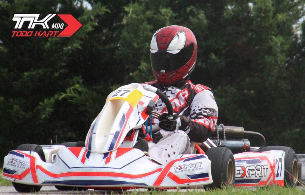 Foto: Todo Kart TV. Luciano Faijos lo intentó todo en la Master. Llegó segundo a escasa ventaja.