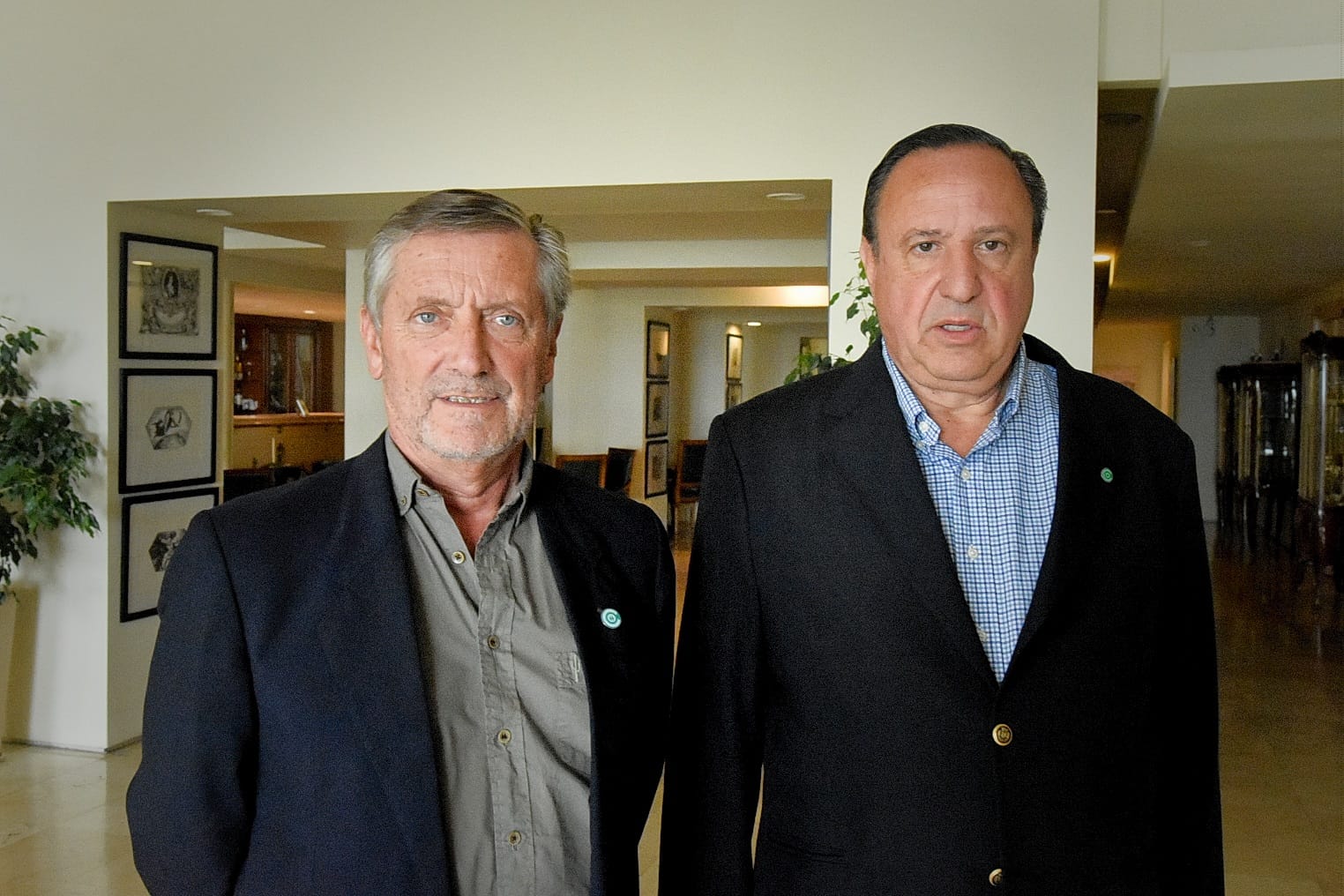 Elbio Laucirica junto a Mario Raiteri, vicepresidente de la Federación de Productores de Papa y secretario de Coninagro. 