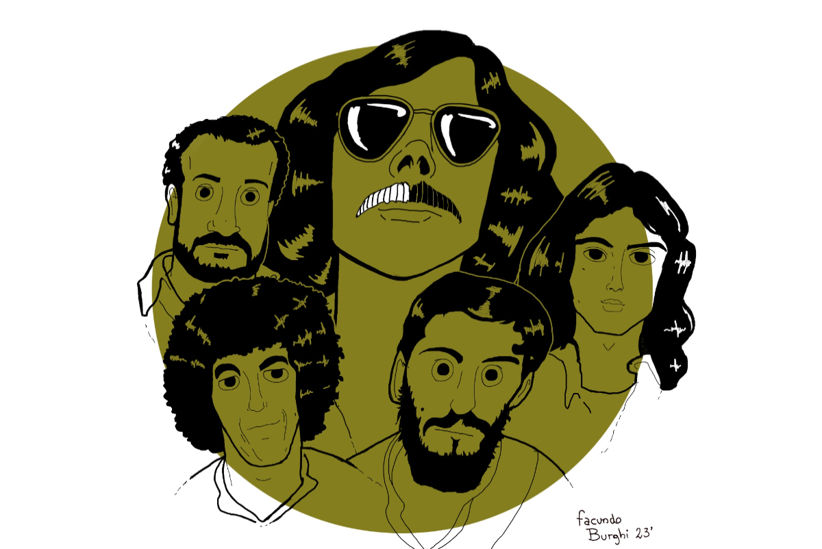 La Máquina de hacer pajaros, la banda de Charly García entre 1976 y 1977. Ilustración: Facundo Burghi.