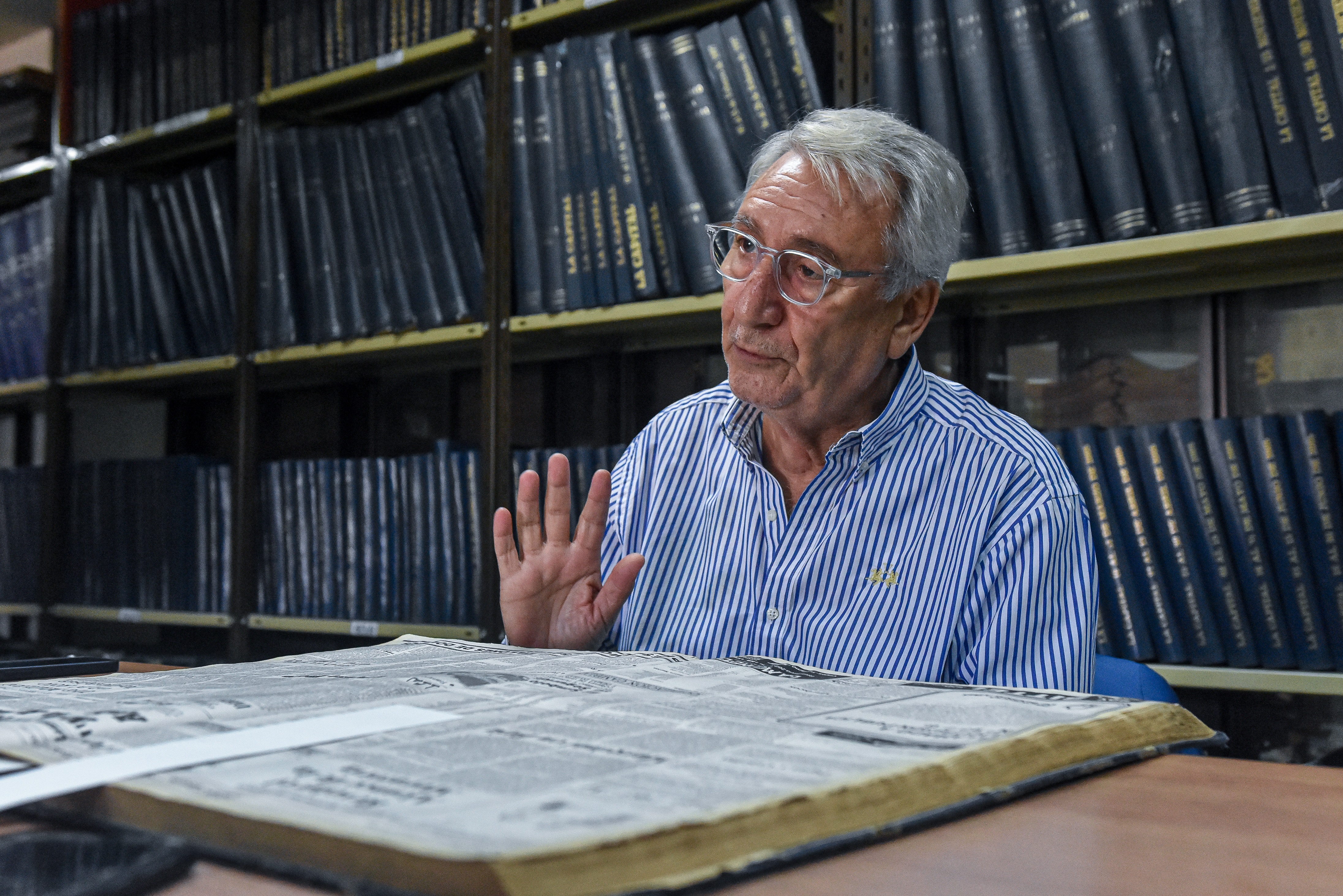 Pablo Vacante, de larga trayectoria en el peronismo local y provincial, en el archivo de LA CAPITAL, donde revivió la jornada. 