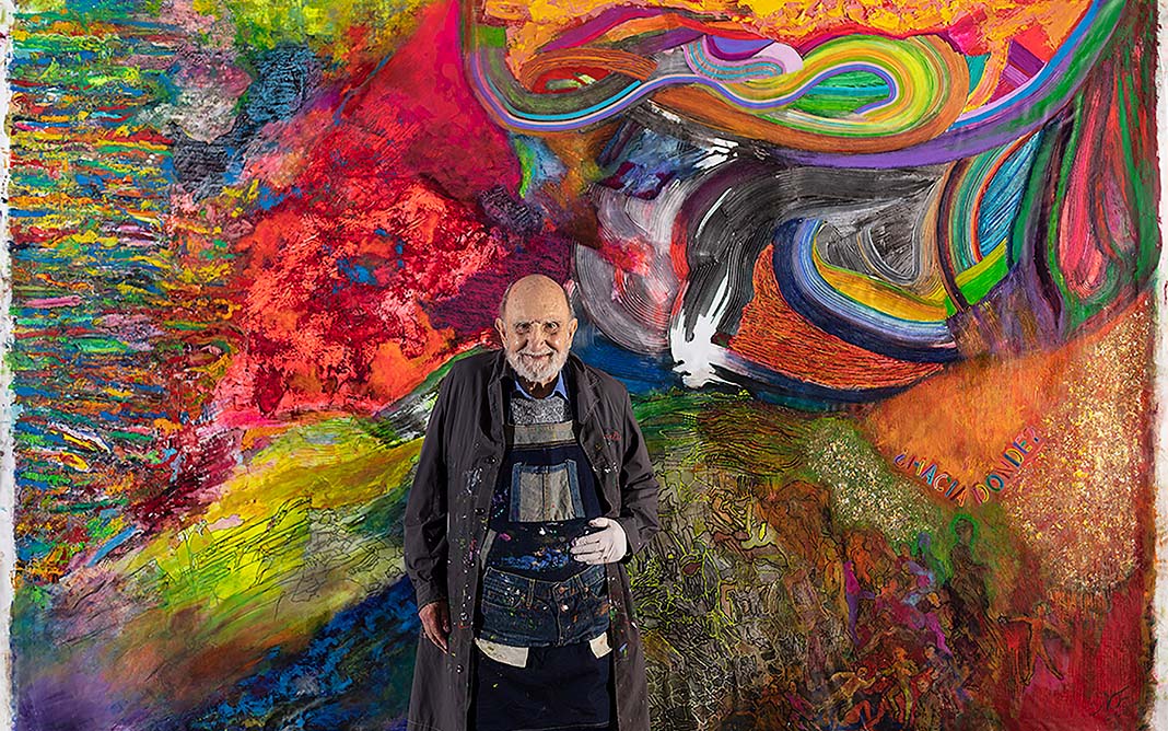 El destacado pintor Luis Felipe Noé se presentará este domingo a las 19. "Entre la escritura y la pintura: el caos" es el título de la charla.