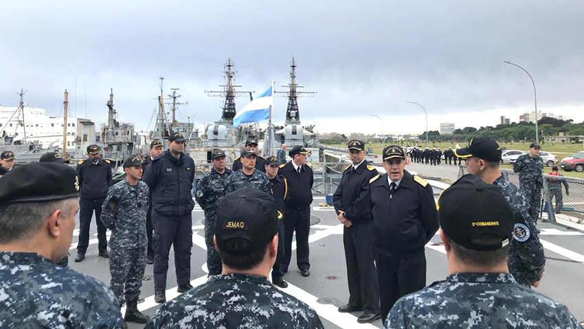 Recepción en la Base Naval de Mar del Plata.