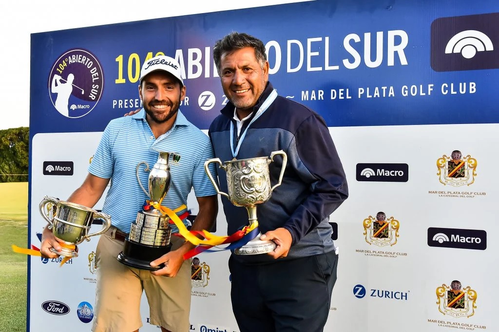 Andrés Schönbaum (h) y Ricardo González, campeones de la Copa La Prensa y el Abierto del Sur en 2023, respectivamente. Foto: La Capital.