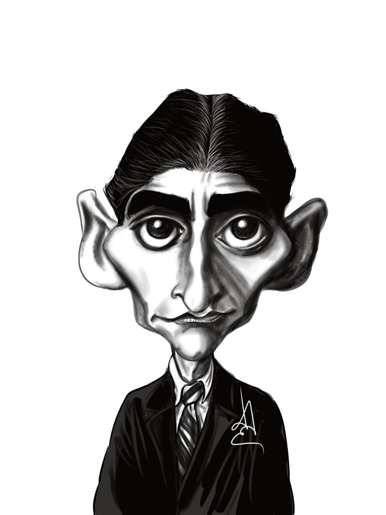 Franz Kafka. Ilustración de Jorge Estefanía.