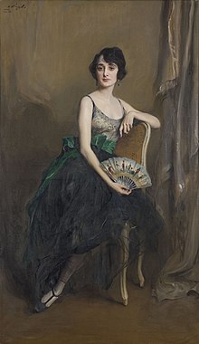 Retrato de la coleccionista de arte Mercedes Santamarina. 