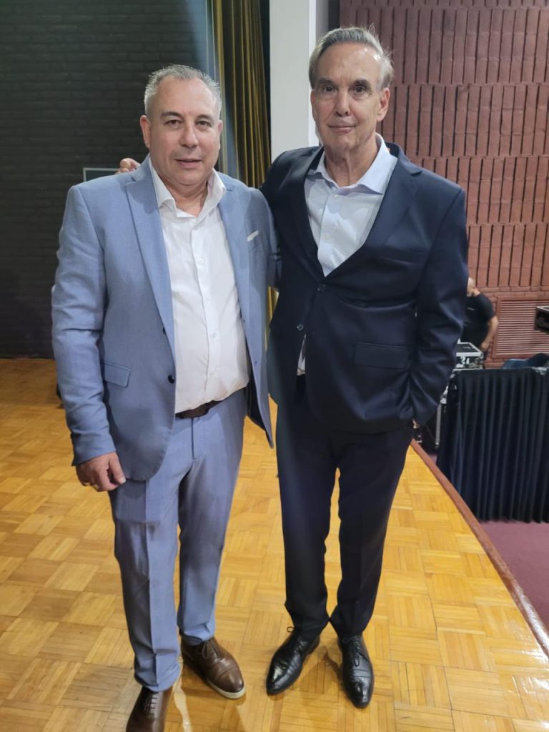 Marcelo Cardoso y el diputado nacional Miguel Ángel Pichetto.