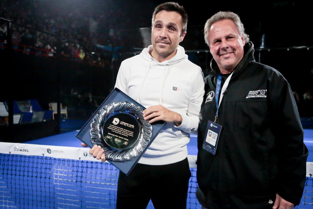 Fernando Belasteguin y Alejandro Lasaigues, dos glorias del pádel argentino.