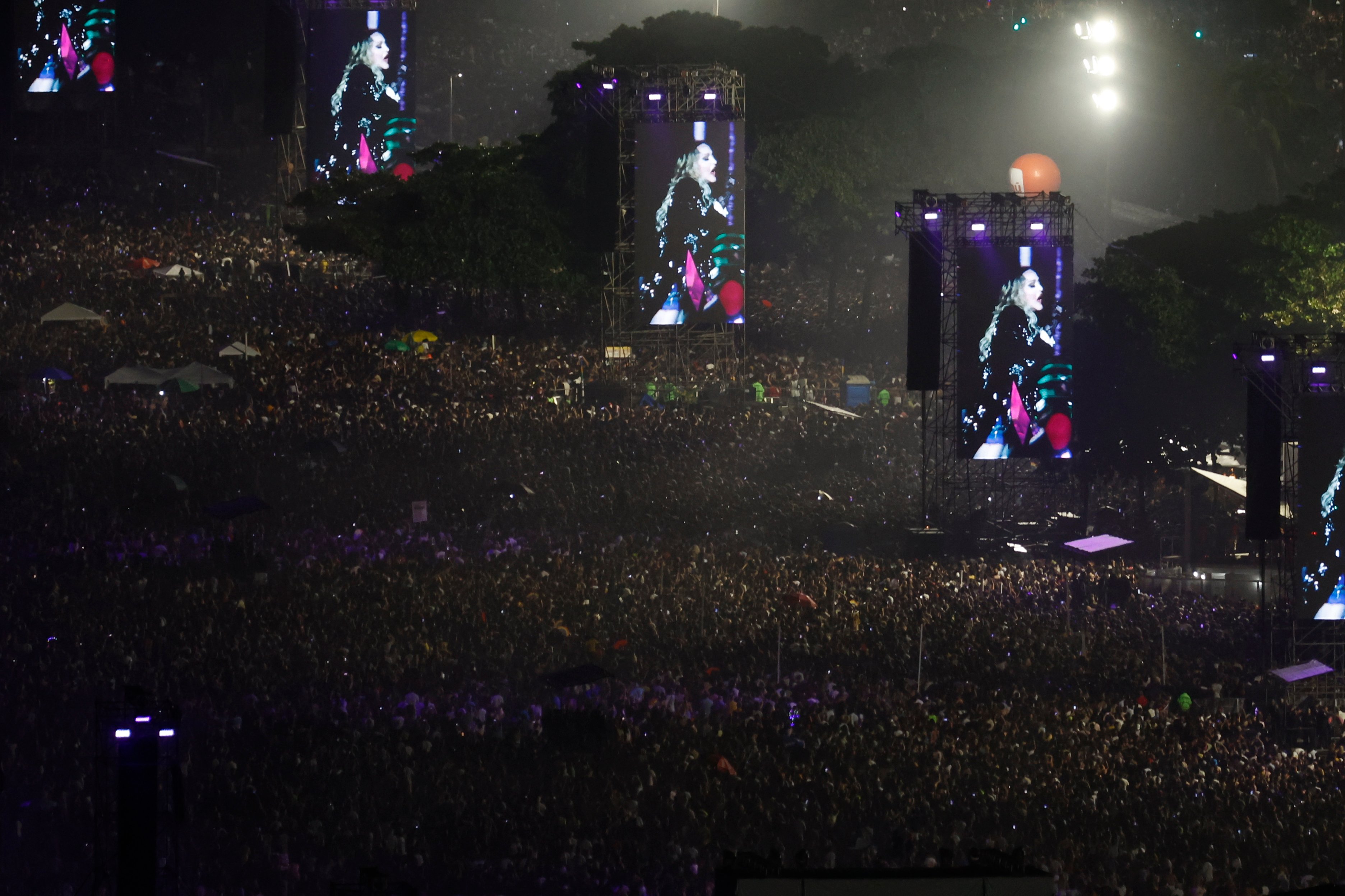 Concierto de Madonna en la playa de Copacabana, en Río de Janeiro