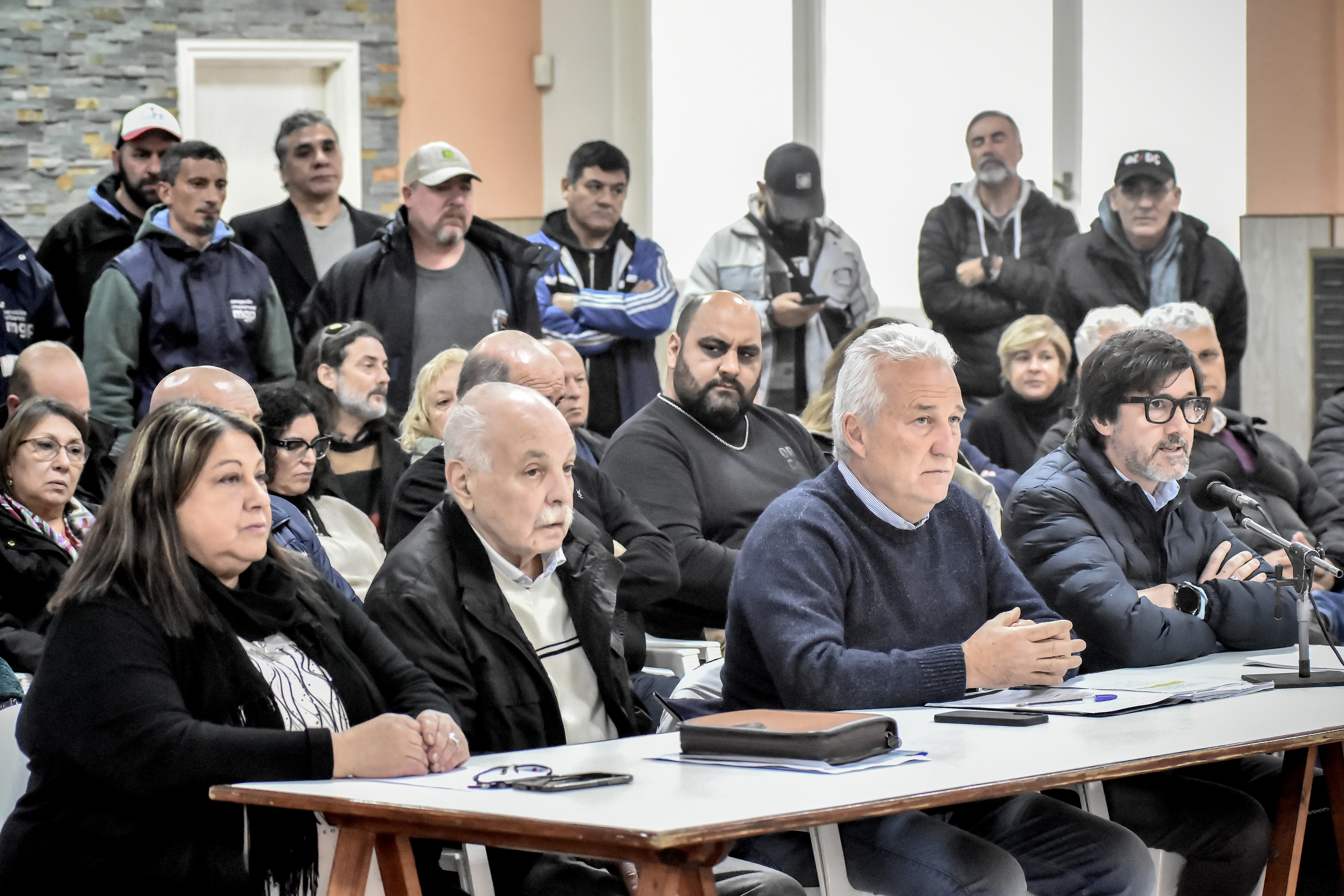 Ayek. Gilardi, Zacarías y Milasincic, integrantes de la cúpula del Sindicato de Trabajadores Municipales (STM). 