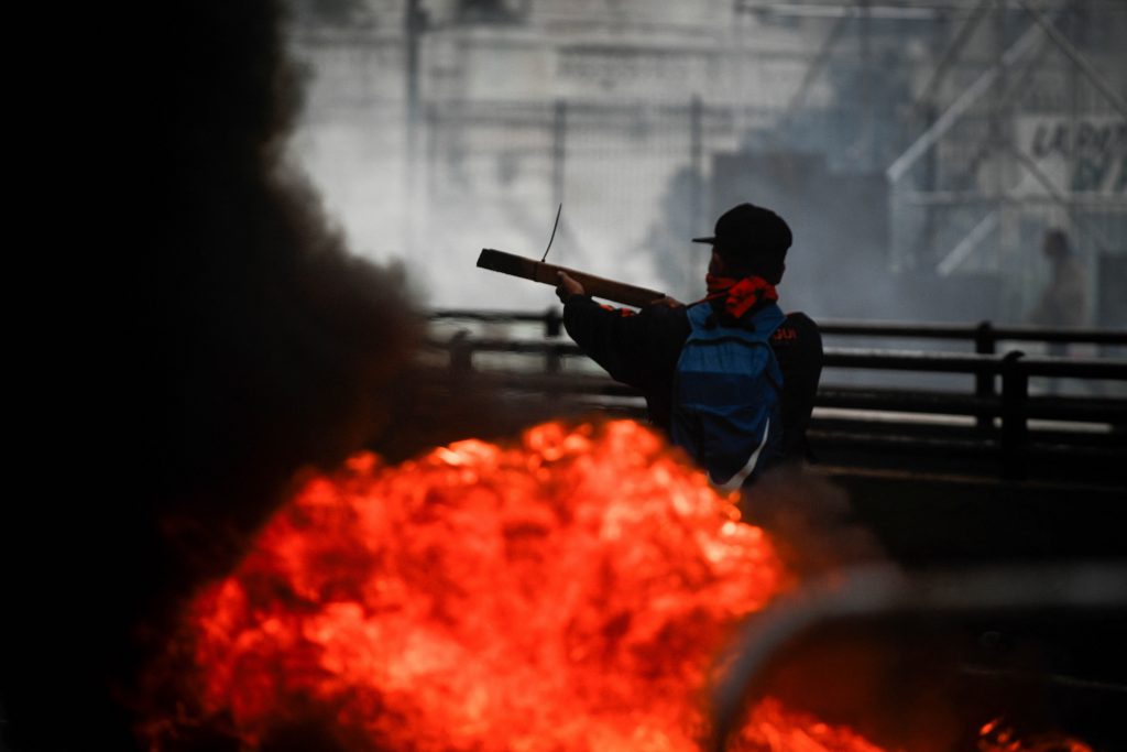 Protest as Argentina's Senate debates President Milei's "omnibus bill", in Buenos Aires