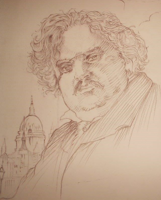 G. K. Chesterton, ilustrado por José Andrés Bonetti.