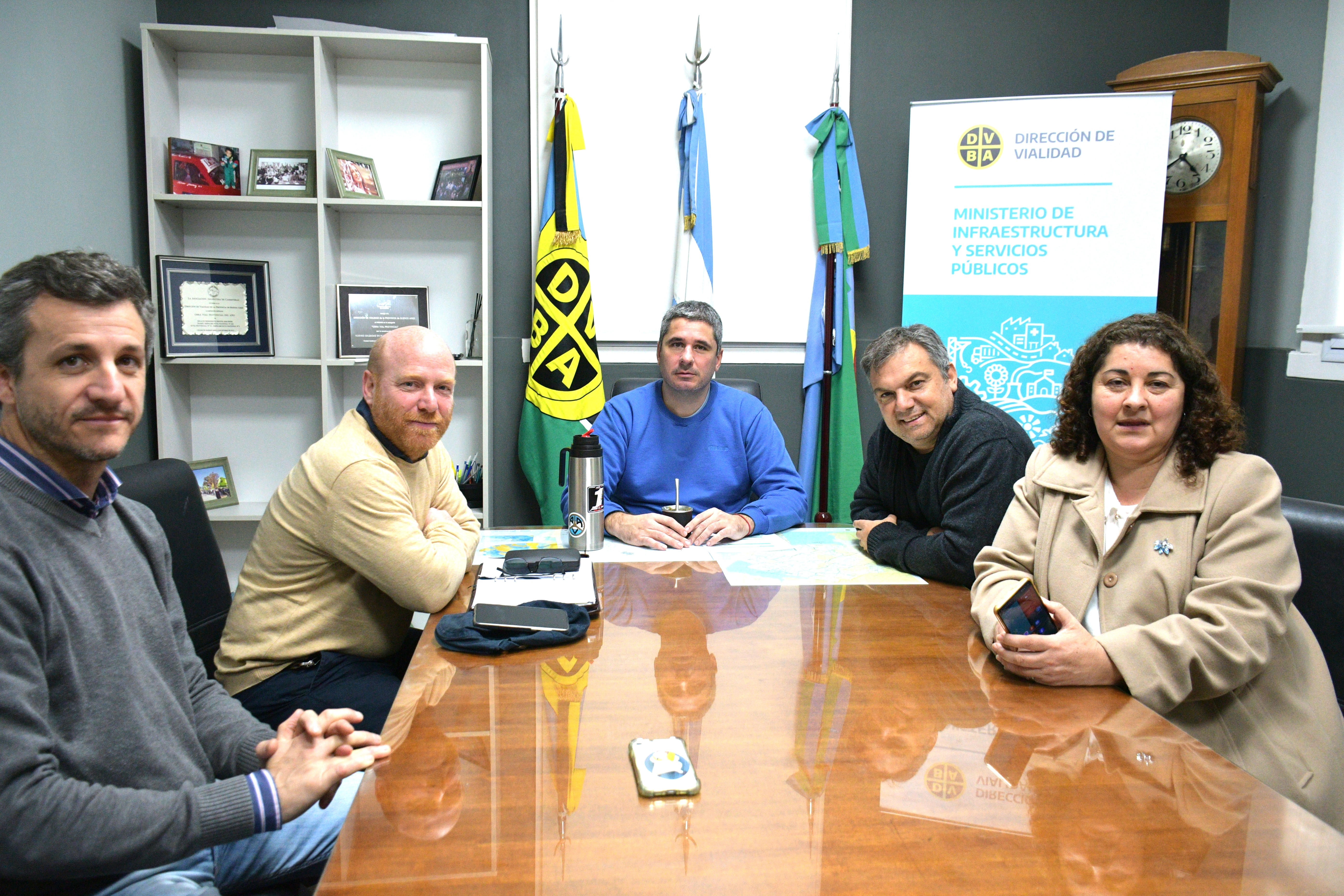 El intendente de Mar Chiquita, Walter se reunió con Roberto Caggiano, administrador de la Dirección de Vialidad de la Provincia de Buenos Aires.