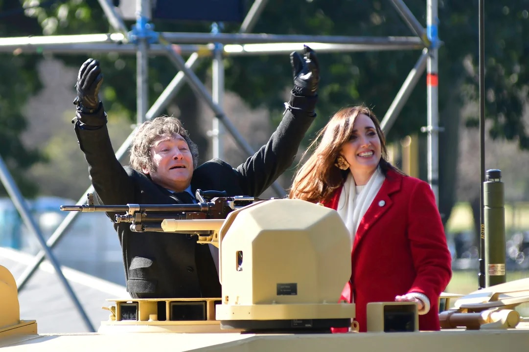 El presidente Javier Milei y la vicepresidenta Victoria Villarruel.