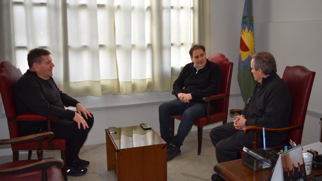 Montenegro, Alonso y Fernández Garello durante la reunión de ayer por la tarde.