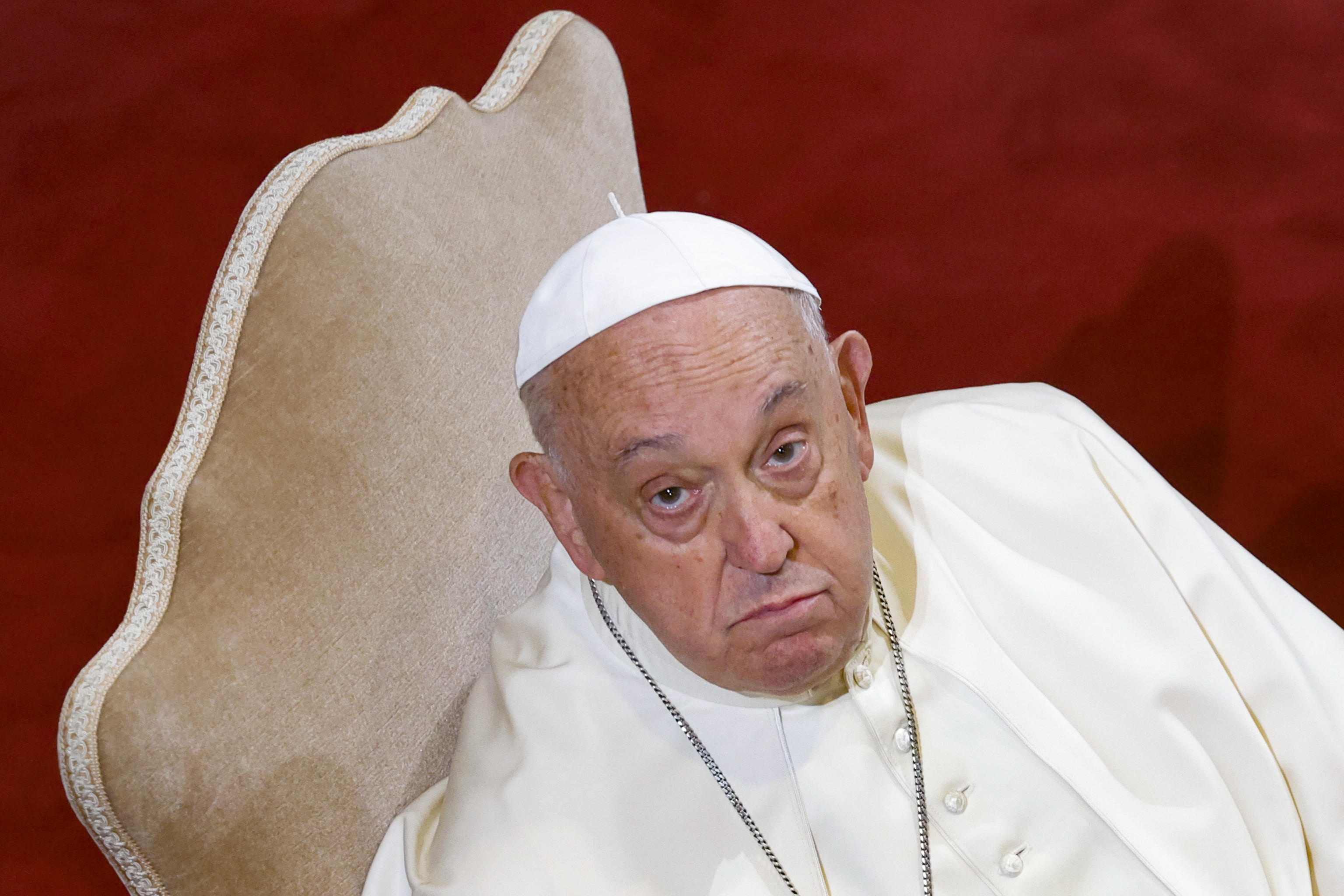 Francisco en la Universidad Pontificia Gregoriana, en Roma. Foto: EFE | EPA | Fabio Frustaci.