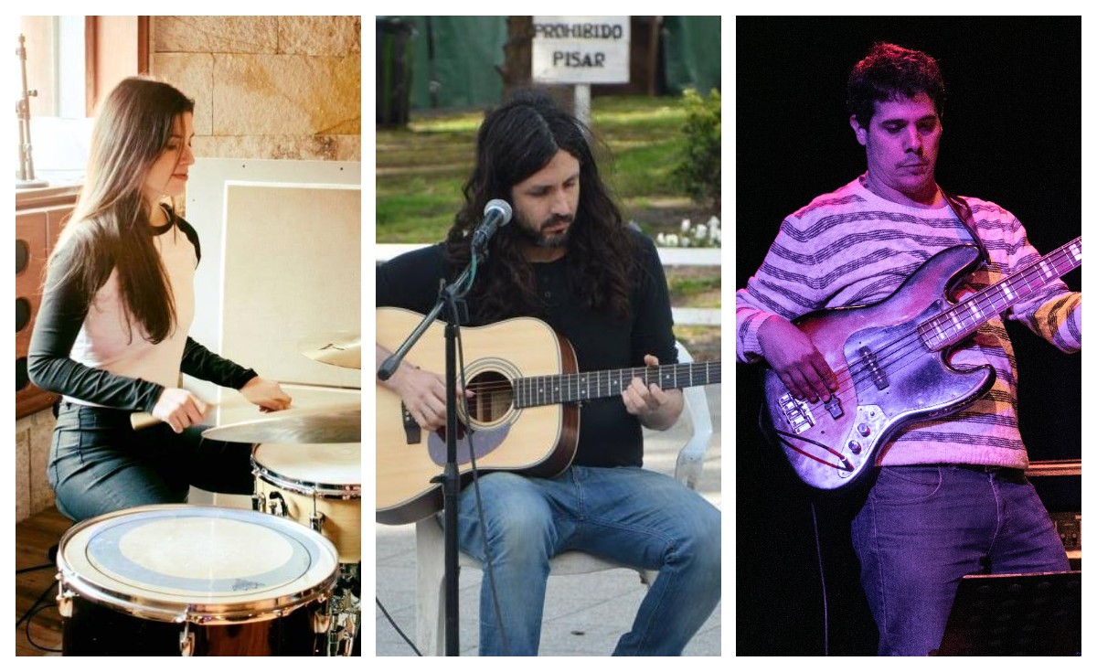 Los músicos. del trío.