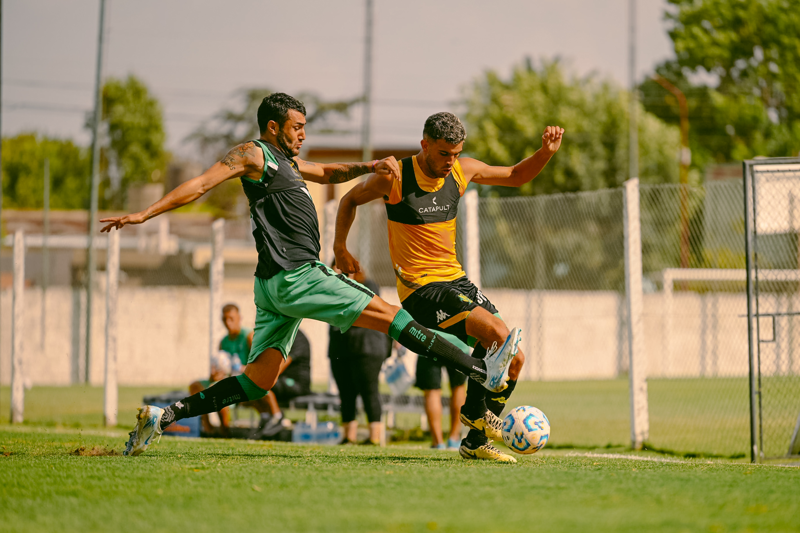 Elías Torres marcó el único gol de la mañana. Fotos: prensa Aldosivi.