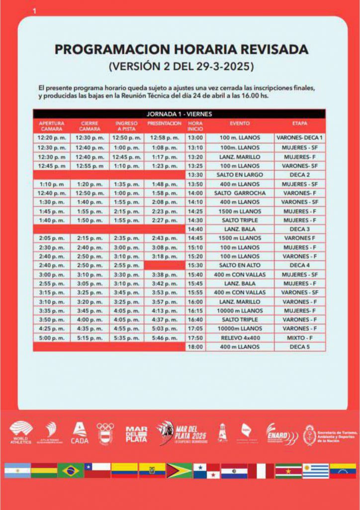 Programación viernes