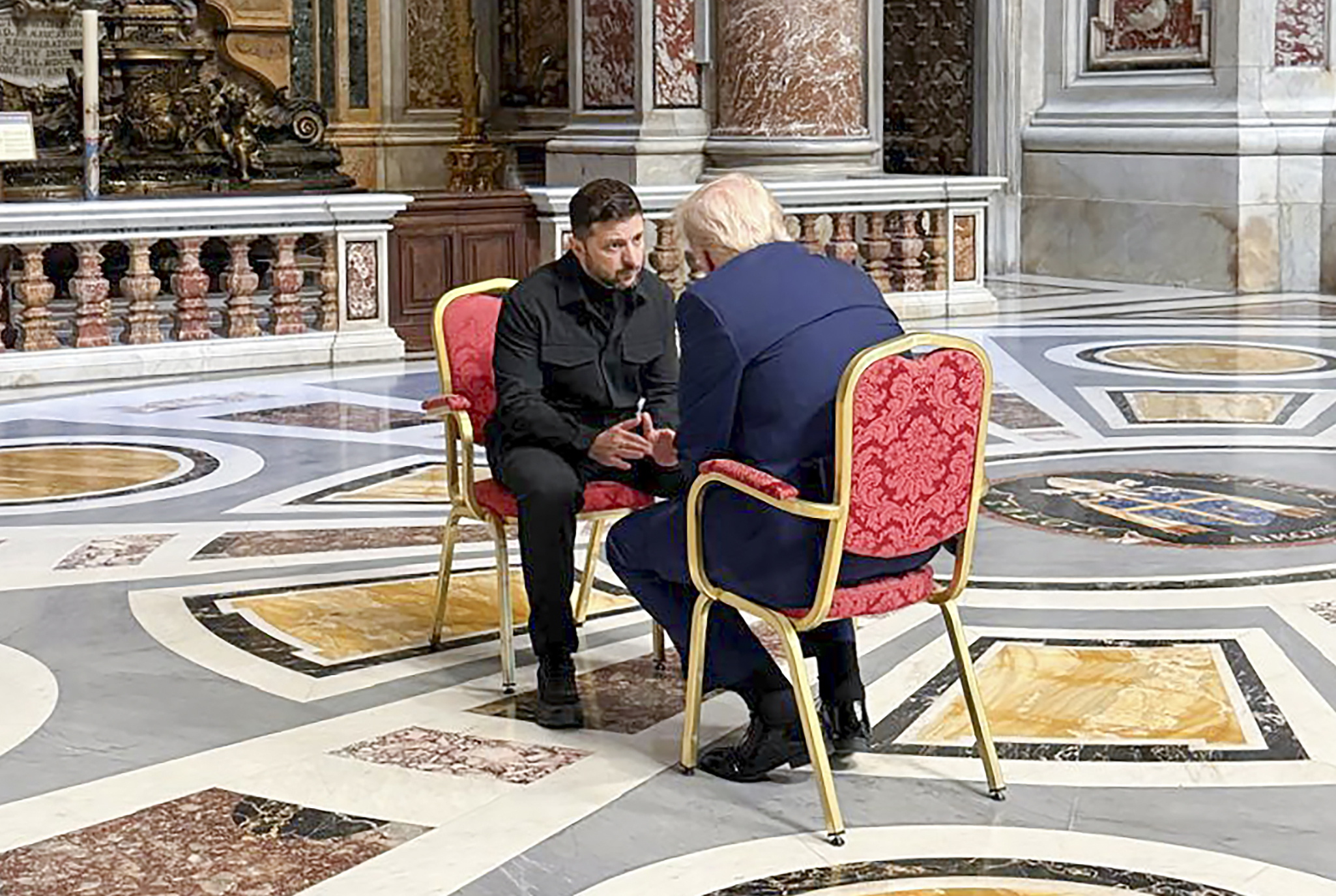 Ukrainian President Zelensky meets US President Trump at Pope Francis' funeral mass in Vatican City