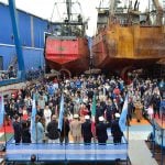 Con eje en la crítica situación de la pesca, el astillero Contessi botó su embarcación 152