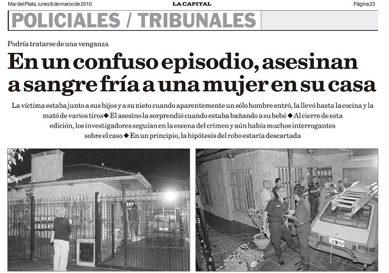 Publicación de LA CAPITAL del 8 de marzo de 2010.