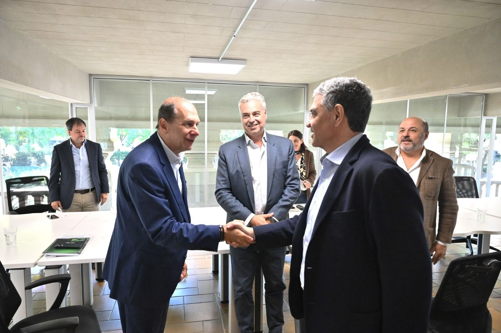 Davantel con Jorge Macri, el mes pasado, en la sede del gobierno porteño. 