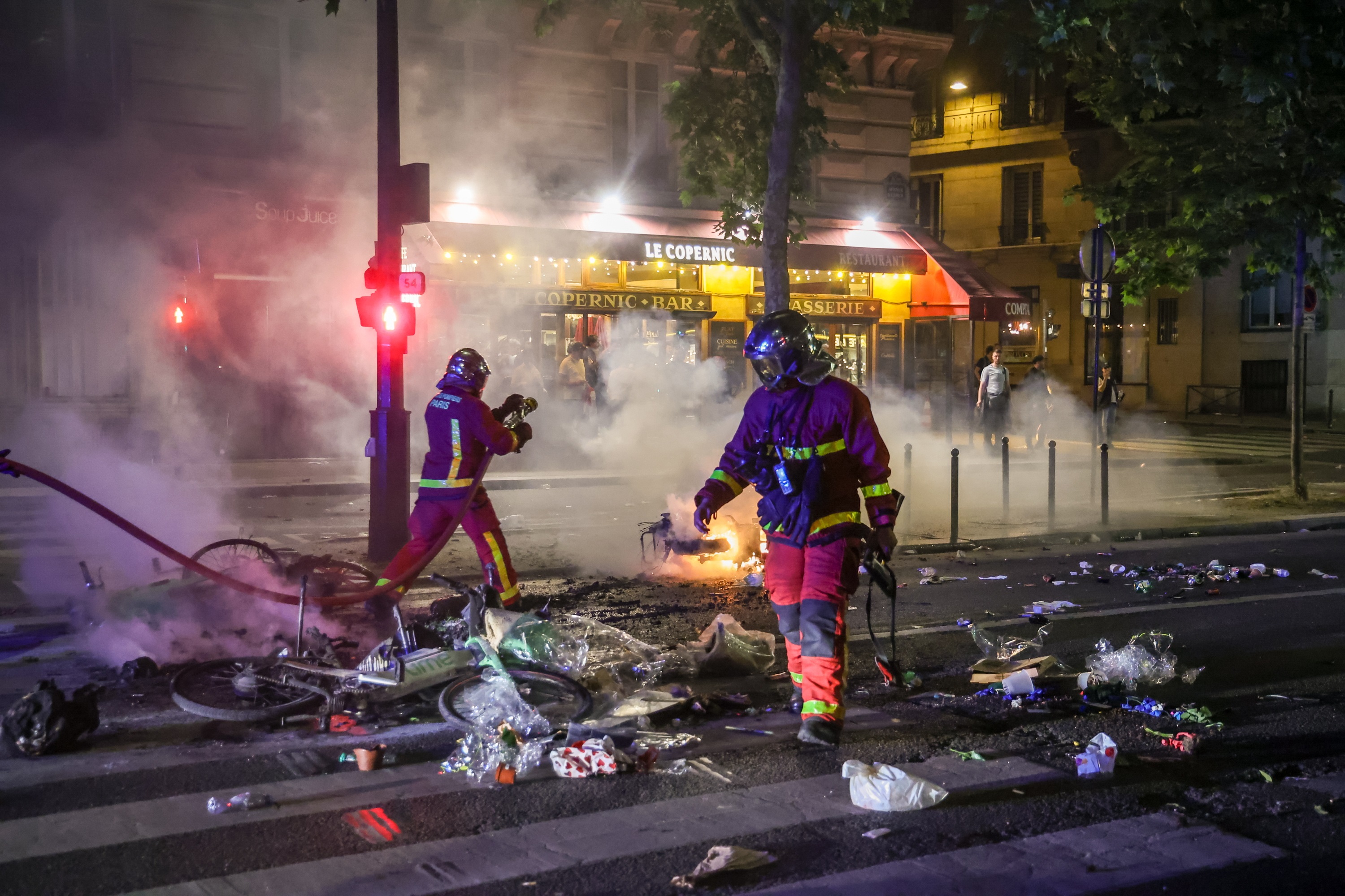 PSG fans celebrate UEFA Champions League win Paris
