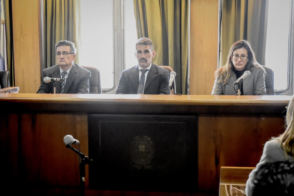 Los jueces Pablo Viñas, Facundo Gómez Urso y Paula Soulé.