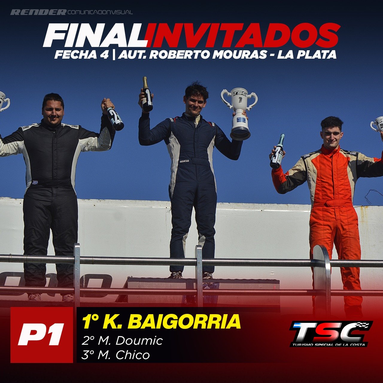 Foto: Daniel Erreguerena Kevin Baigorria se subió a lo más alto del podio de invitados con el Chevrolet de Juan Esteban Dimuro.