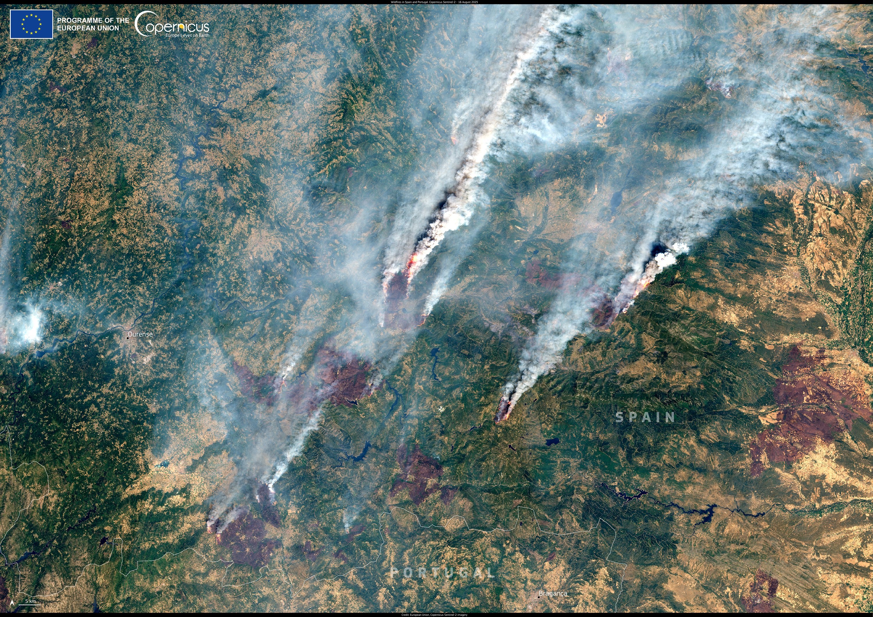 Foto: EFE | Unión Europea imágenes Sentinel-2 de Copernicus.
