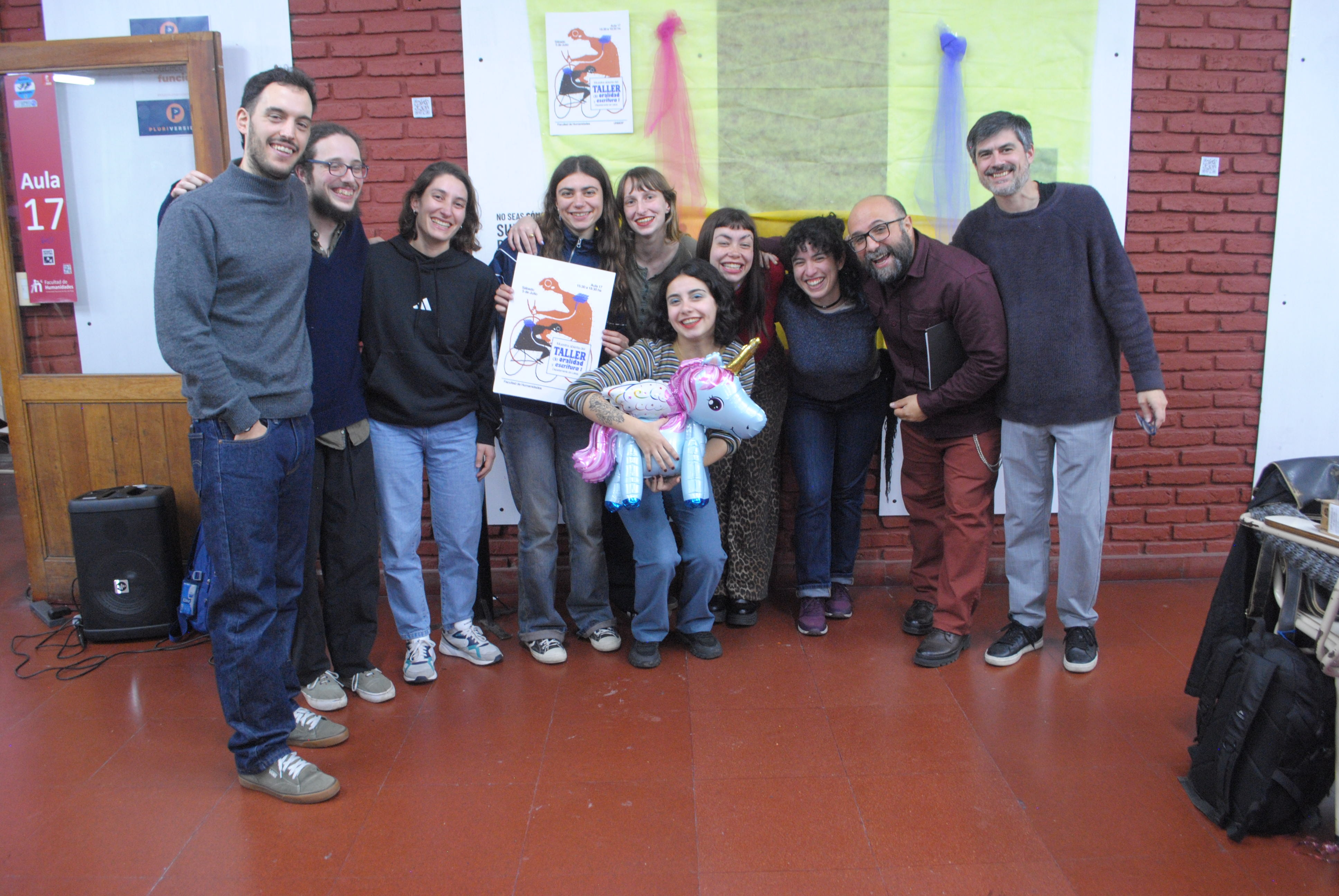 El equipo docente del Taller de Oralidad y Escritura. 