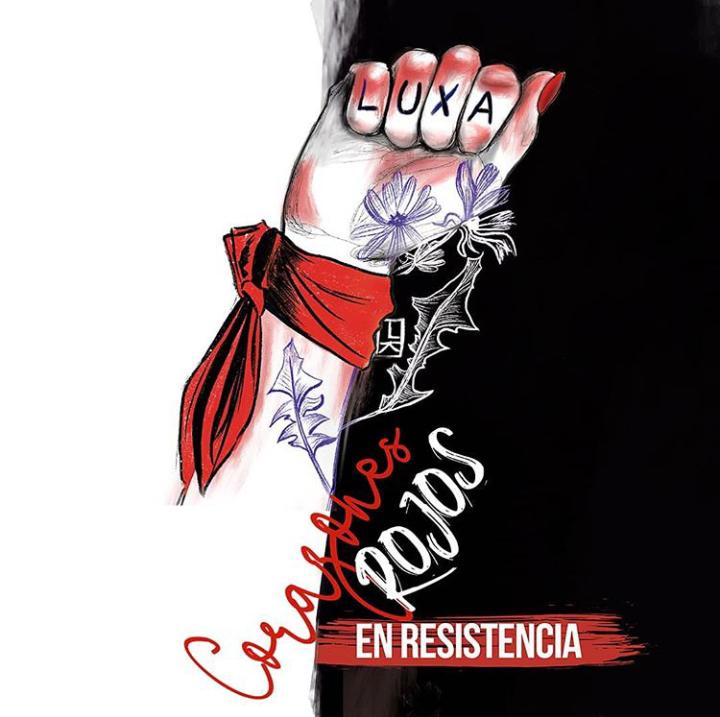 Flyer de Corazones Rojos, la compañía teatral de Antonella Marín Quintero.