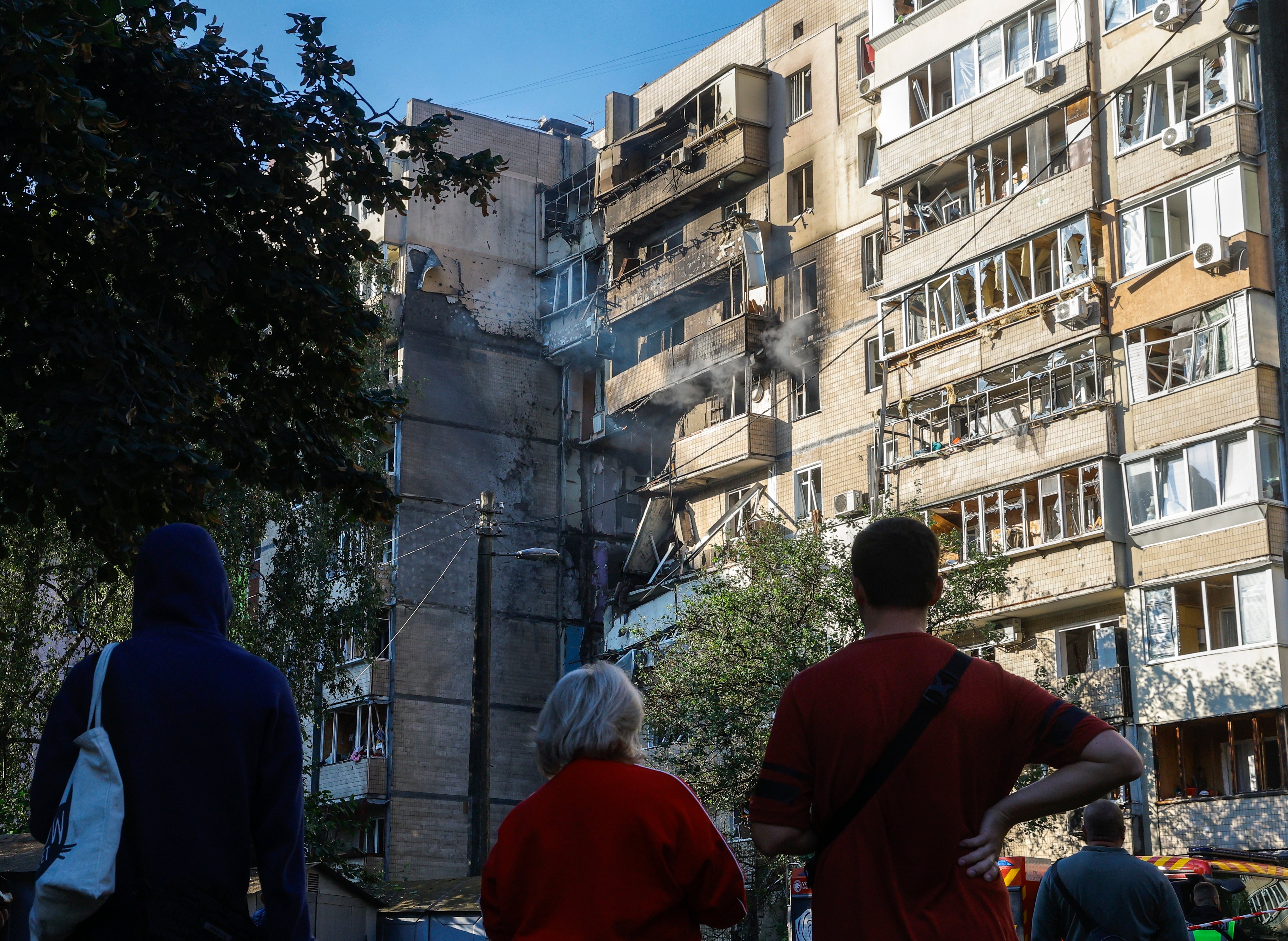 Aftermath of overnight Russian strikes on Ukraine