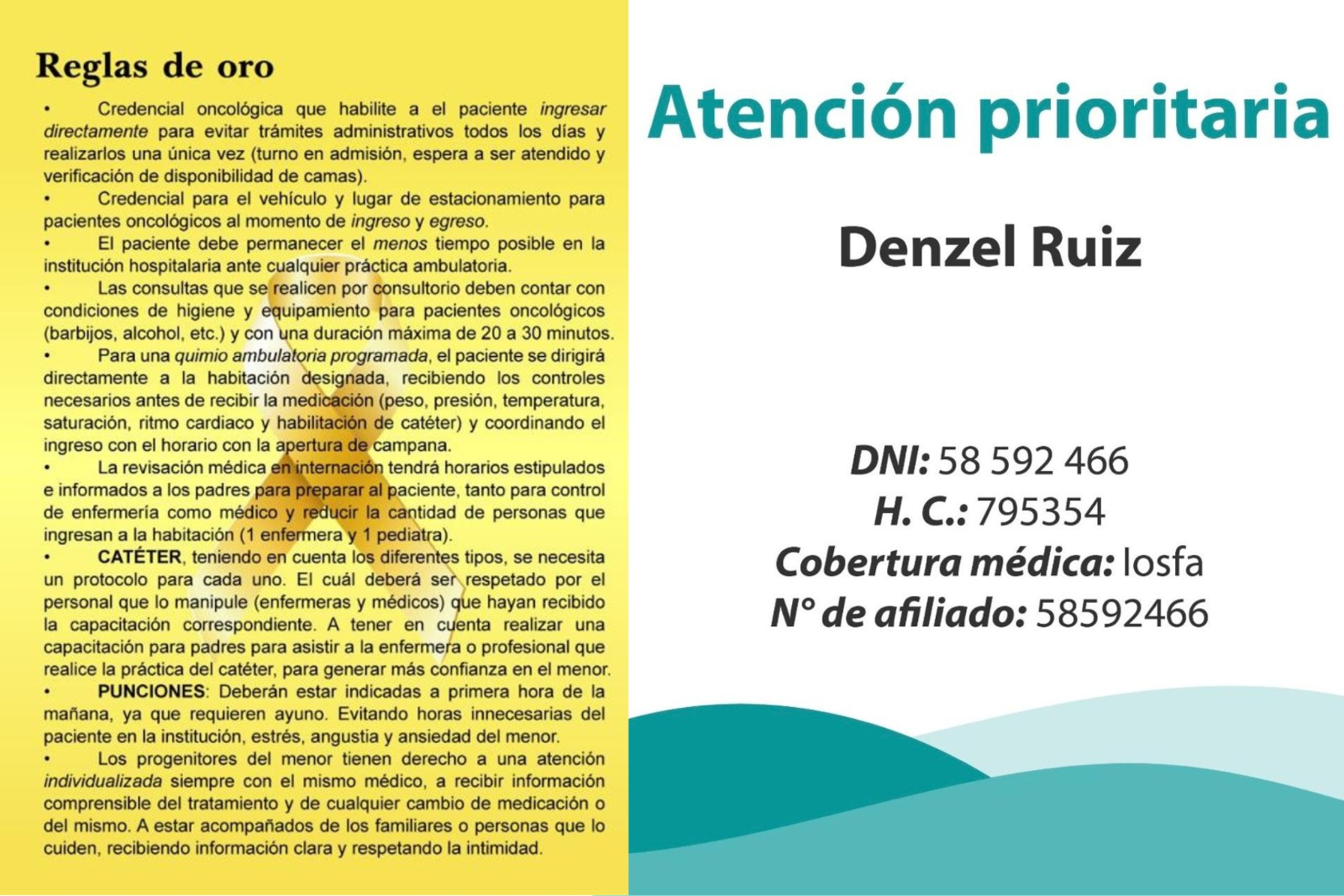 Las Reglas de Oro y la credencial de prioridad