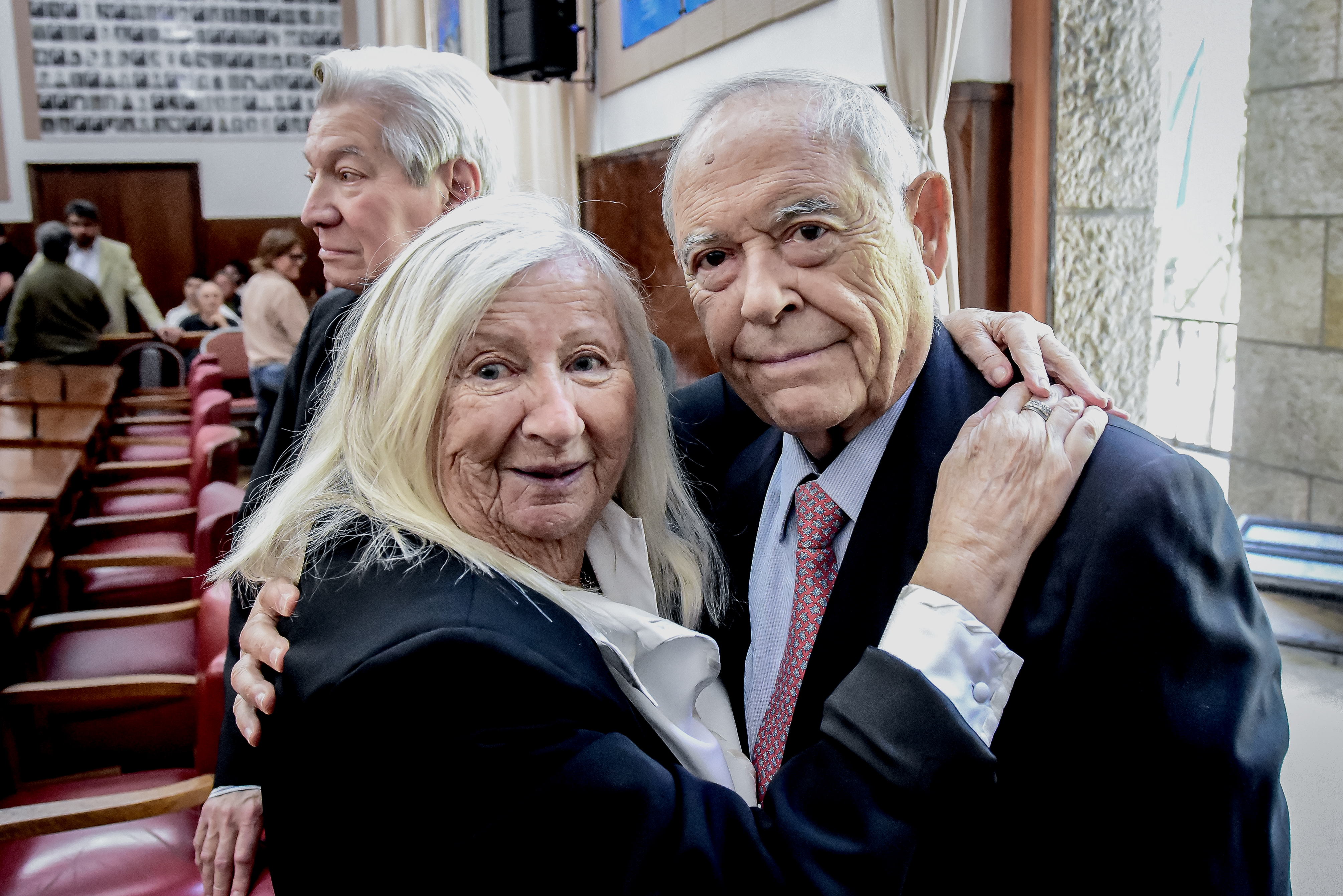 La esposa de "Cholo", Isabel junto a Florencio Aldrey.