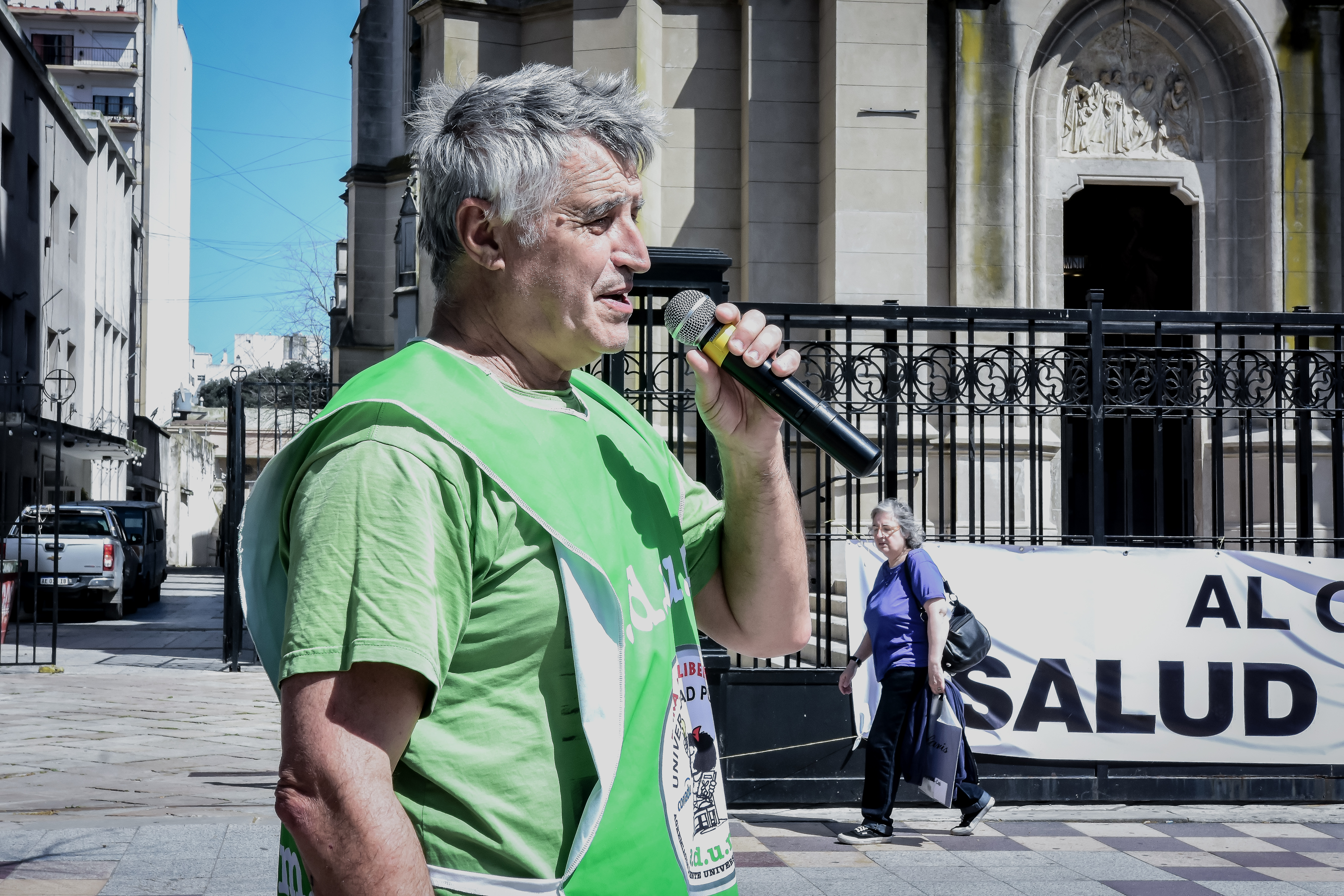 El secretario general de la Agrupación Docentes Universitarios Marplatenses (ADUM), Pedro Sanllorenti. 