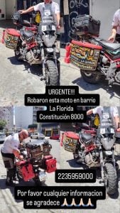 Asaltan a “motoviajero” y le roban su moto y su casco en el barrio La Florida - Image 2