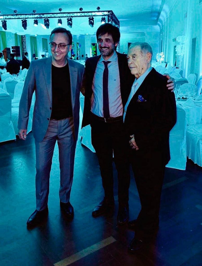 Florencio Aldrey junto a Fernando Santomil y Pablo Malfante.