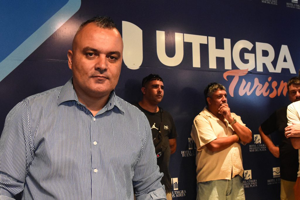 Pablo Santín, secretario general de UTHGRA Mar del Plata, uno de los anfitriones del gran encuentro.