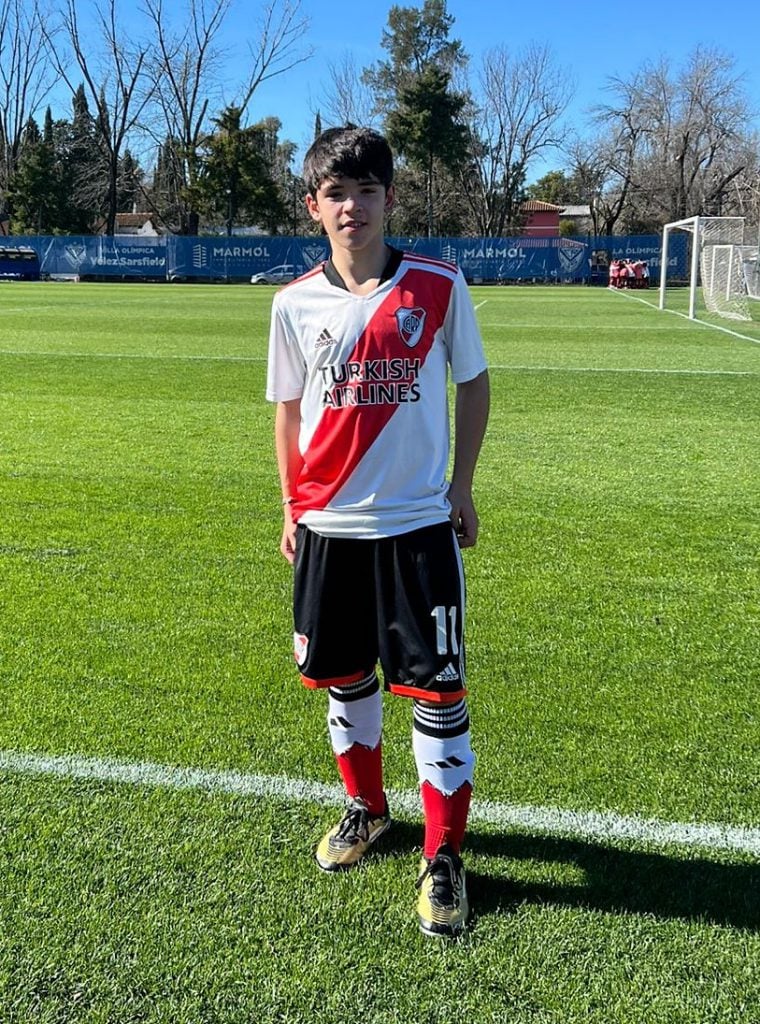 En ocasión de una de sus pruebas en River.