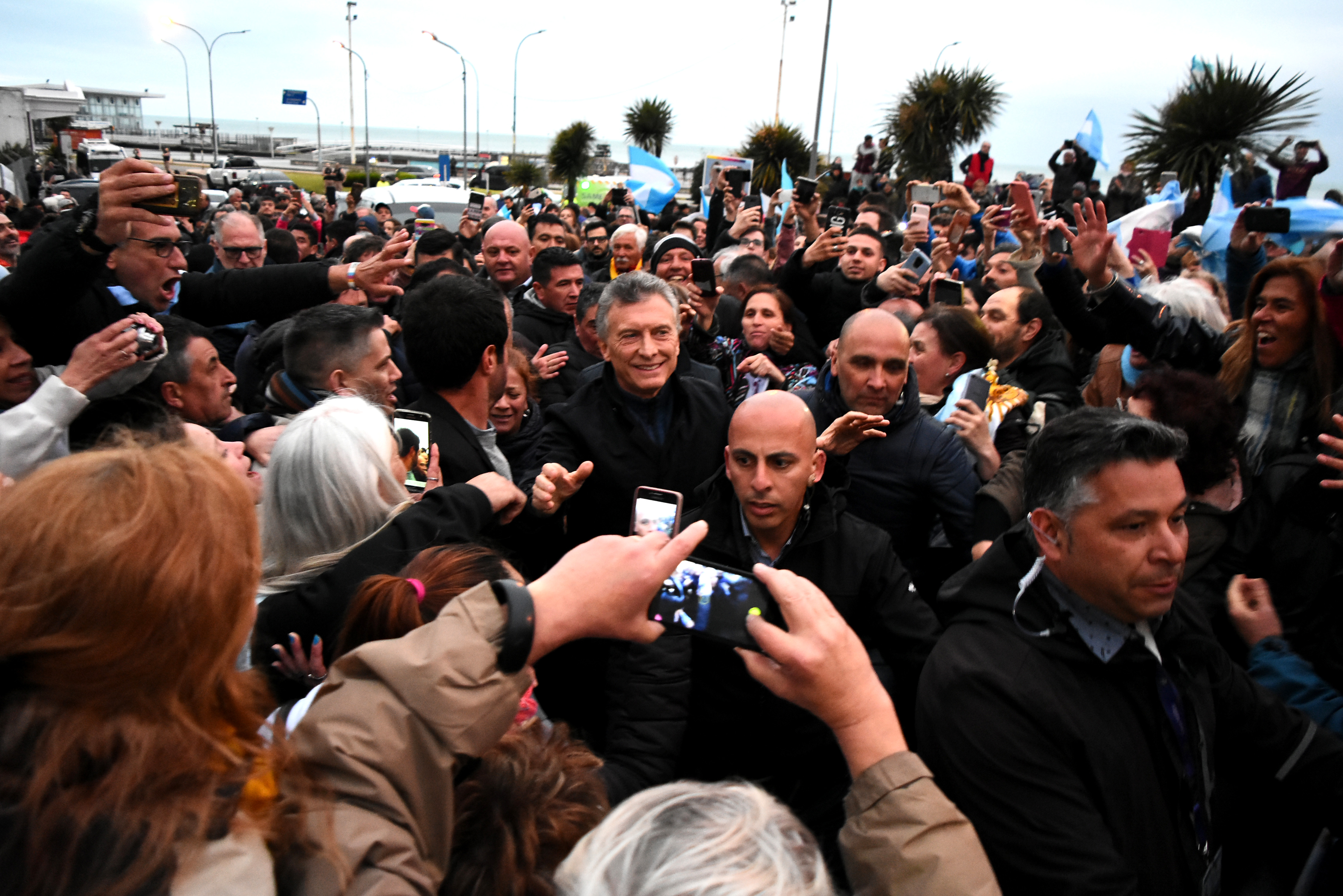El presidente Mauricio Macri el 23 de octubre de 2019 en la marcha "Sí se puede", que no le alcanzó para lograr la reelección pocos días después. 