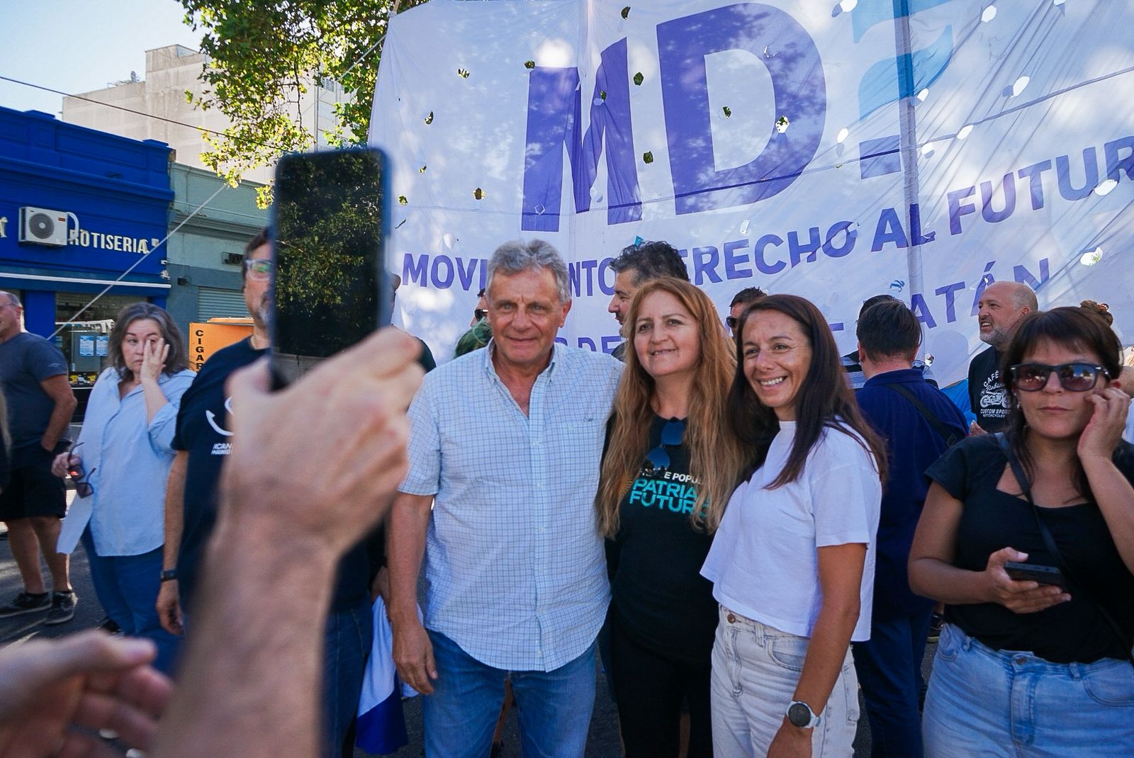 Pulti, en la marcha contra la reforma laboral. Es el referente del gobernador en Mar del Plata. 
