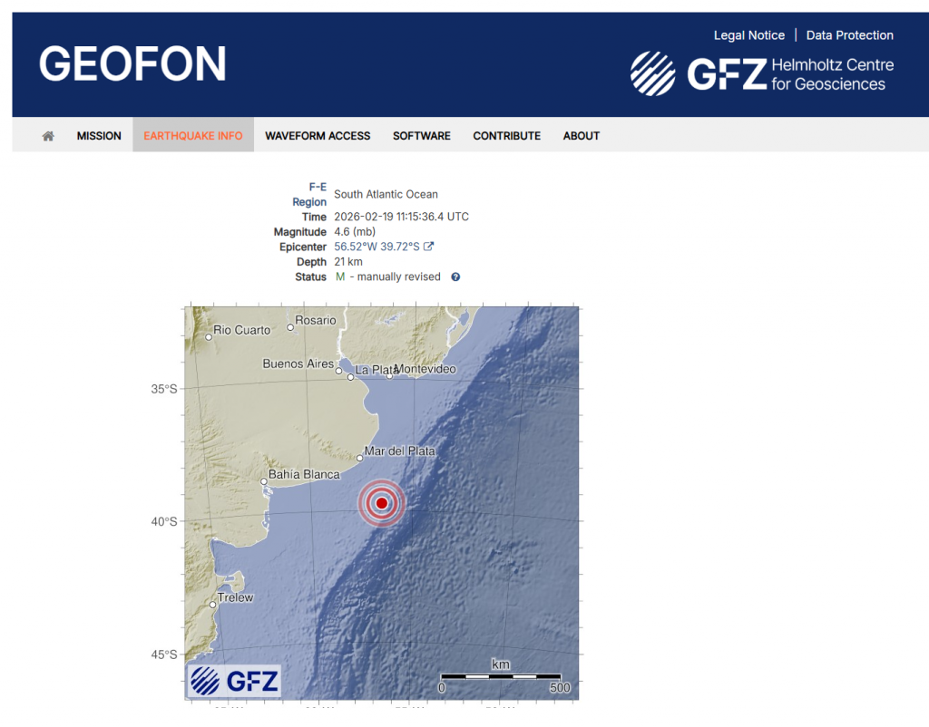 Tembló Mar del Plata: registran un fuerte sismo frente a la costa - Image 3